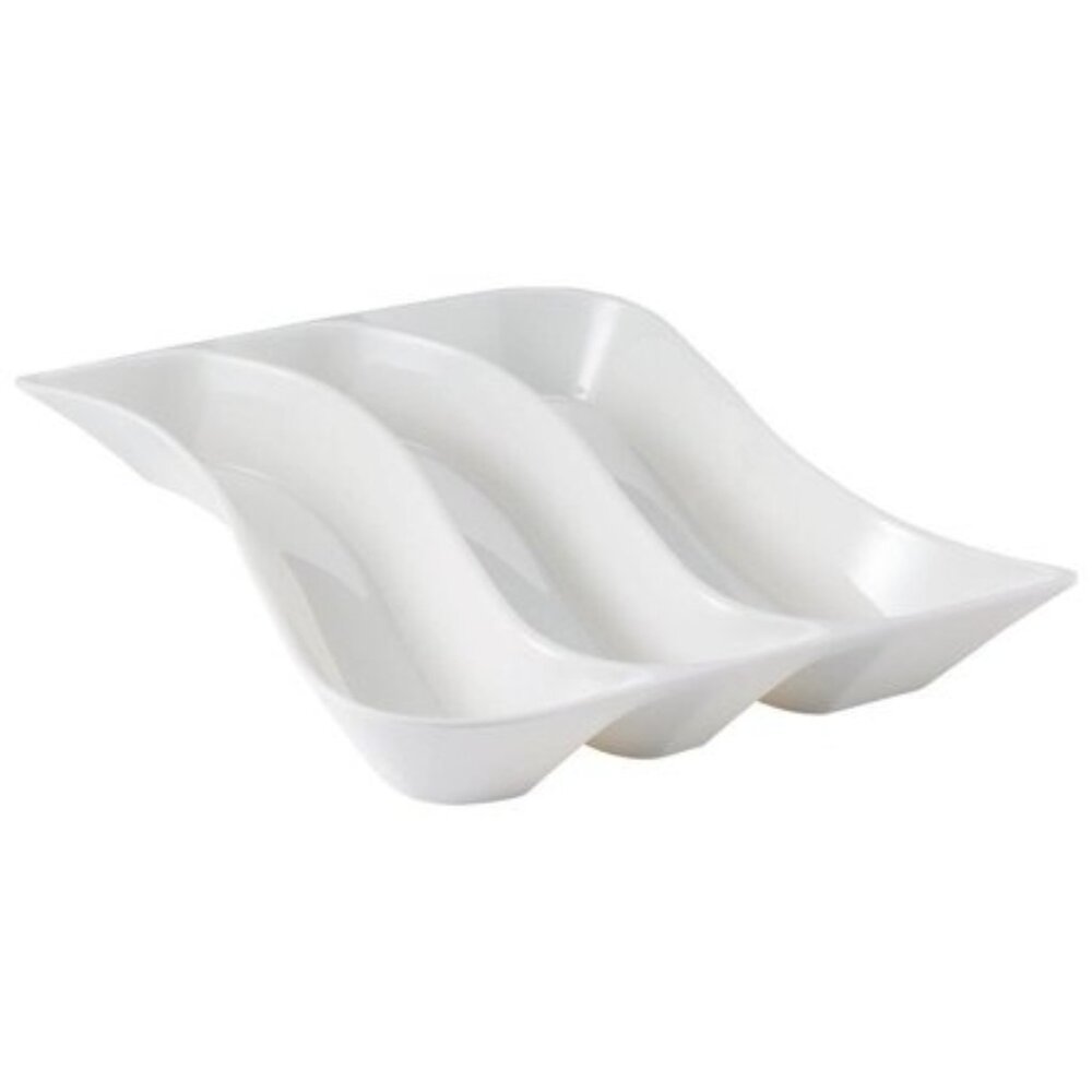 Hutzler Trifecta Appetizer Tray Porcelain & Melamine Composite BPA Free